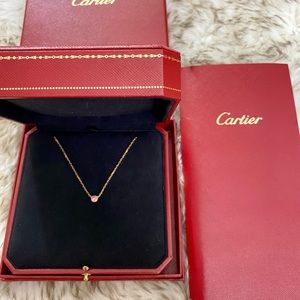 Cartier Rose Gold Pink Sapphire Necklace